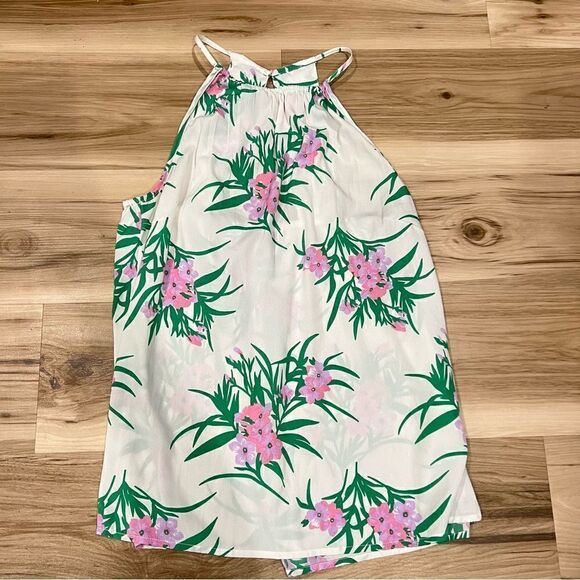 Vero Moda Halter Tropical Tank Top Women’s Large - Picture 1 of 5